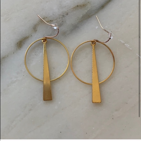 Gold pendant boho hoops - Picture 2 of 2